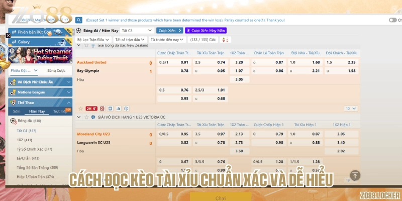 Cách đọc kèo tài xỉu chuẩn xác và dễ hiểu