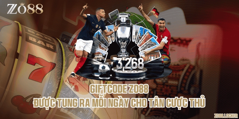 Giftcode Zo88 được tung ra mỗi ngày cho tân cược thủ