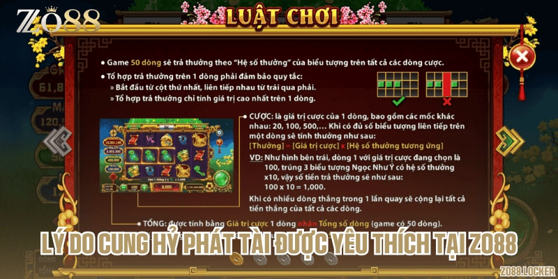 Lý do Cung Hỷ Phát Tài được yêu thích tại Zo88
