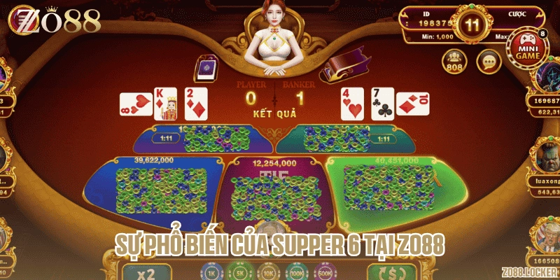 Sự phổ biến của Supper 6 tại Zo88